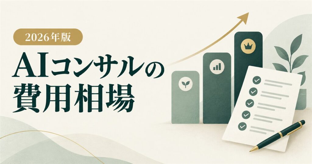 AIコンサルの費用相場｜中小企業向け2026年版ガイド
