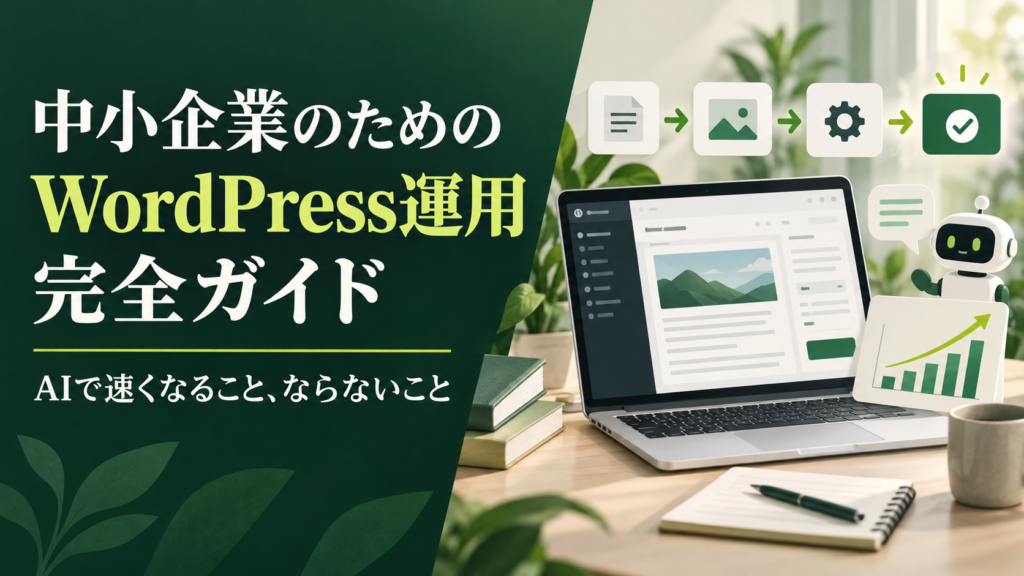 中小企業のためのWordPress運用完全ガイド。AIで速くなること、ならないこと