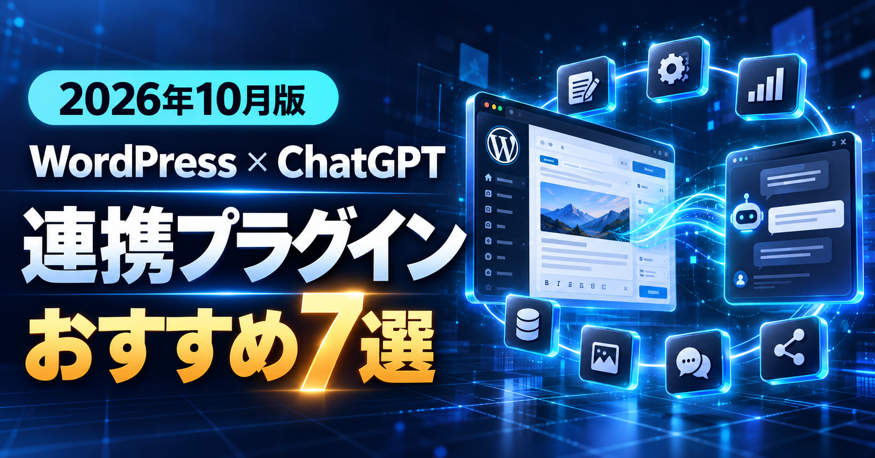 2026年10月版 WordPress×ChatGPT連携プラグインおすすめ7選